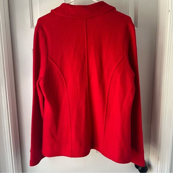 Harve Bernard Women’s Red Wool Blend Blazer sz XL - Picture 2 of 5